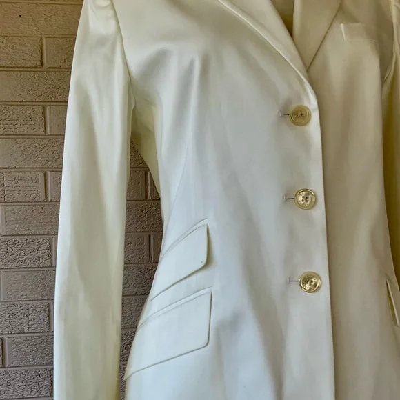 LAUREN Ralph Lauren Blazer Winter White Fully Lined Size 8 Excellent Condition! - Picture 3 of 8